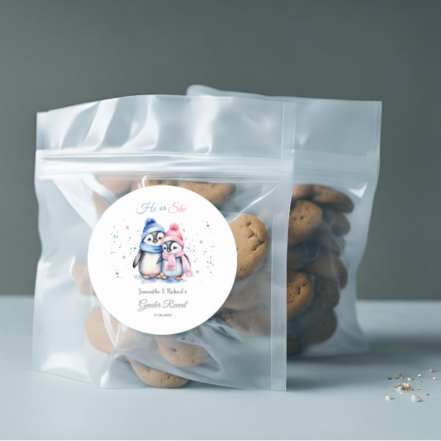 Adesivo Redondo Amor Pinguim Sexo Revelação Obrigado Favor Pau (Criador carregado)