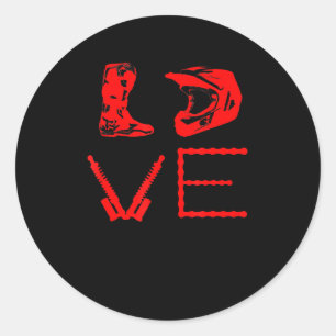 Adesivo Redondo Amor Por Dirt Bike Engraçado Presente Para Bikers