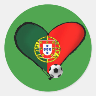 Adesivo Redondo Amor, Portugal e Futebol - quer do vôce dos mais
