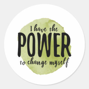 Adesivo Redondo amor próprio e ditados motivacionais para a aceit