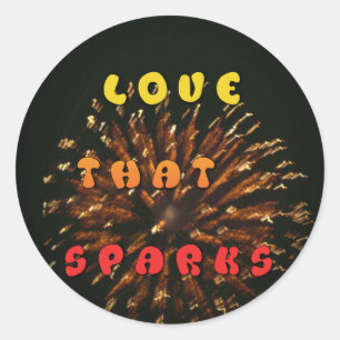 Adesivo Redondo Amor Que Gira Abstrato