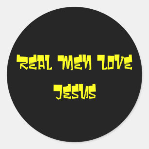 Adesivo Redondo Amor real Jesus dos homens