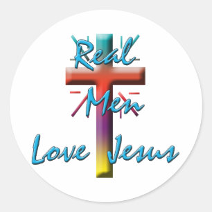ADESIVO REDONDO AMOR REAL JESUS DOS HOMENS