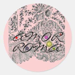 Adesivo Redondo Amor Roma
