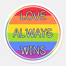 Adesivo Redondo Amor Sempre ganha Sticker, Pride, LGBTQ+ Stickers
