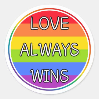 Adesivo Redondo Amor Sempre ganha Sticker, Pride, LGBTQ+ Stickers