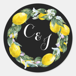 Adesivo Redondo Amor siciliano - selos iniciais do envelope da