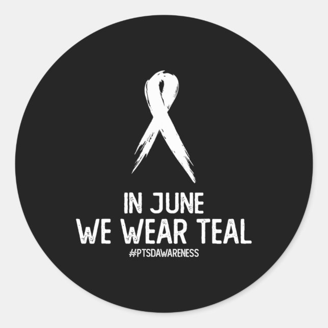 Adesivo Redondo Amor Suporte Ptsd Posta Transtorno do Estresse A (Frente)