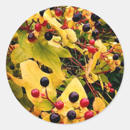 Adesivo Redondo Amoras pretas e vermelhas