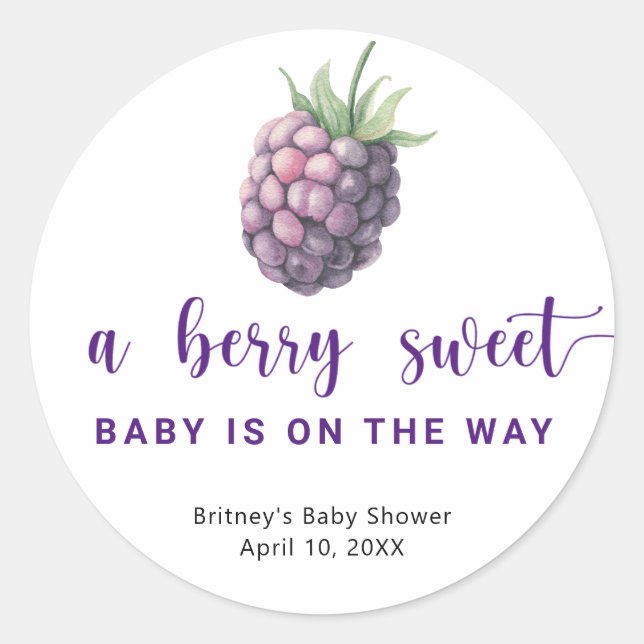 Adesivo Redondo Amoreira doce (Frente)