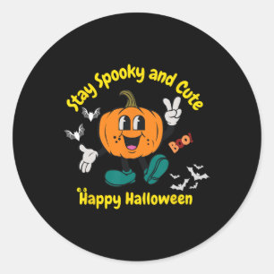 Adesivo Redondo & Abóbora de Halloween