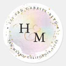 Ampersand de Script Dourado de Cores Holográficas