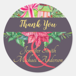 Adesivo Redondo Ampersand Purple do Partido dos Casais de Poinsett