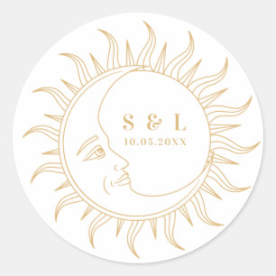 Adesivo Redondo Ampliação de Elementos Místicos Celestiais