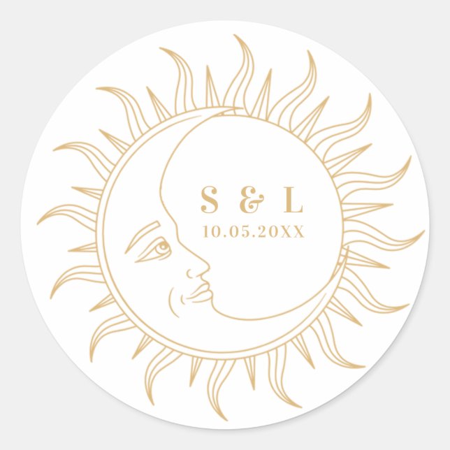 Adesivo Redondo Ampliação de Elementos Místicos Celestiais (Frente)