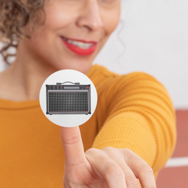 Adesivo Redondo Amplificador de Violão Elétrico (Criador carregado)