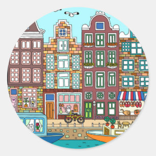 Adesivo Redondo Amsterdão