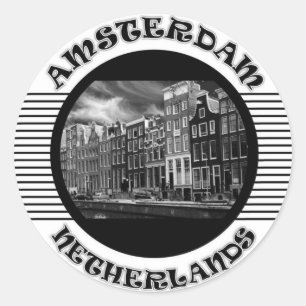 ADESIVO REDONDO AMSTERDÃO PRETO E BRANCO