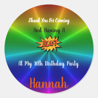 Adesivo Redondo Amusement Park Obrigado Sticker