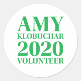 Adesivo Redondo Amy Klobuchar Volunteer 1,5 pol