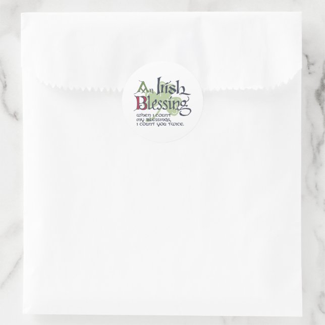 Adesivo Redondo An Irish Blessing (Bolsa)