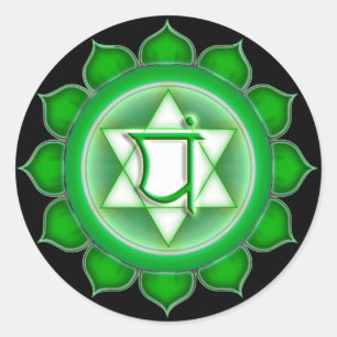 Adesivo Redondo Anahata ou Heart the 4th Chakra