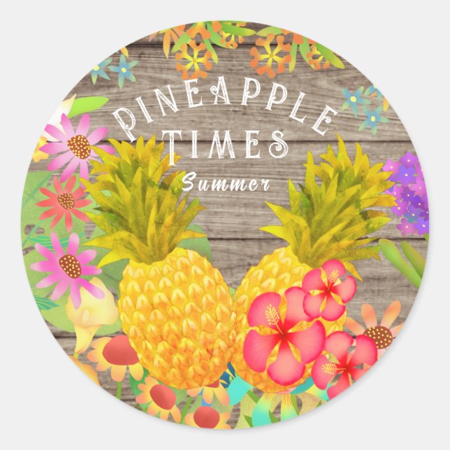Adesivo Redondo Ananás (Frente)