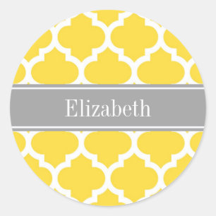 Adesivo Redondo Ananás Whroquino #5 Dk Cinza Nome Monograma