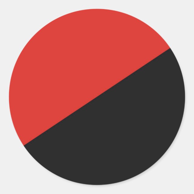 Adesivo Redondo anarchy flag symbol punk communism socialism red b (Frente)