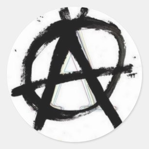Adesivo Redondo Anarchy Sticker