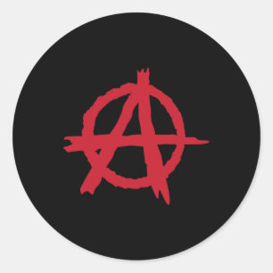 Adesivo Redondo Anarquia Liberdade contra regras protestam contra