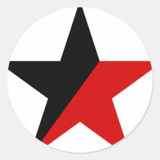 Adesivo Redondo Anarquismo do Anarquo-Sindicalismo das Estrelas Ne