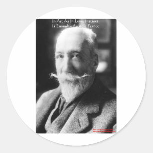 Adesivo Redondo Anatole France "Arte/Instinto/Amor" Presentes de S