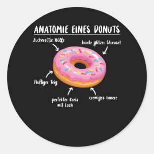 Adesivo Redondo Anatomia De Uma Rosquinha Suave E Deliciosa Rosqui