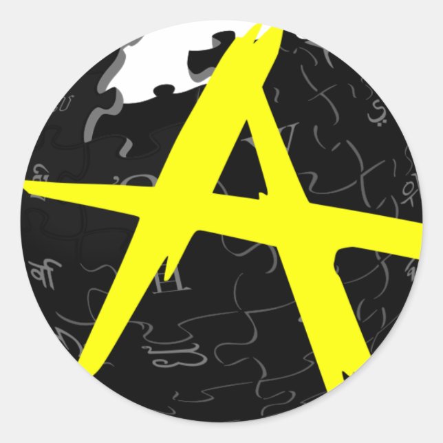 Adesivo Redondo AnCap Wiki (Frente)