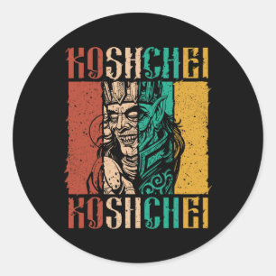 Adesivo Redondo Ancestralidade Koshchei Imortal Pagã Ucrânia Mito