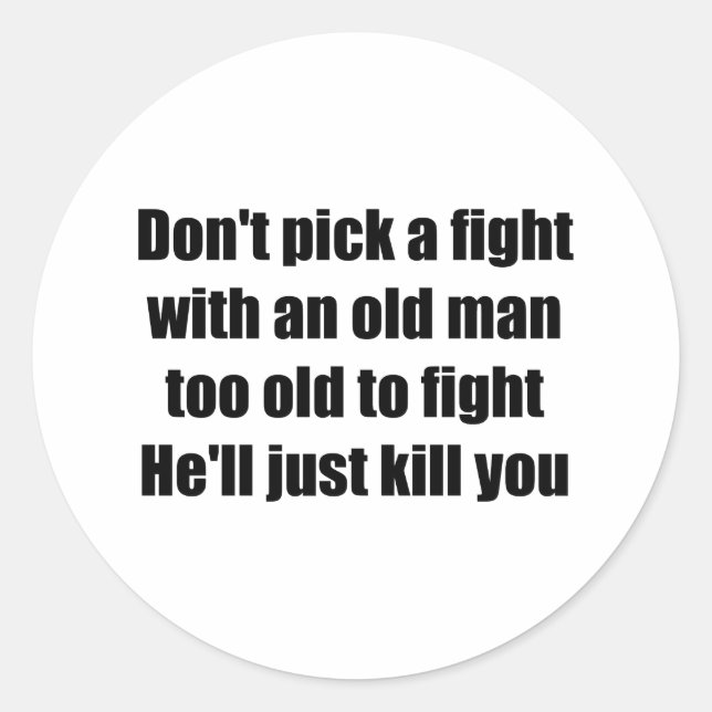 Adesivo Redondo Ancião (Frente)