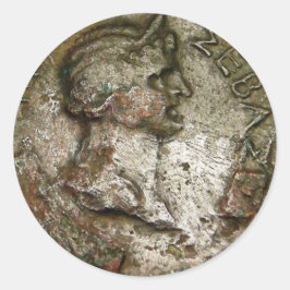 Adesivo Redondo Ancião Romano-Coletor de Moedas