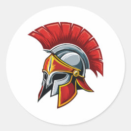 Adesivo Redondo Ancient Greek Corinthian helmet