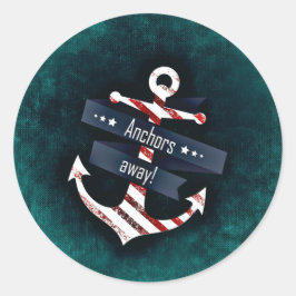 Adesivo Redondo Âncora de barcos náuticos