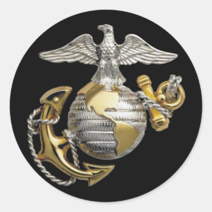 Adesivo Redondo Âncora do globo de Eagle