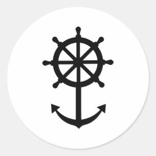 Adesivo Redondo Âncora do volante