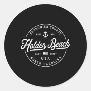 Adesivo Redondo Âncora Náutica Holden Beach Carolina do Norte Viag