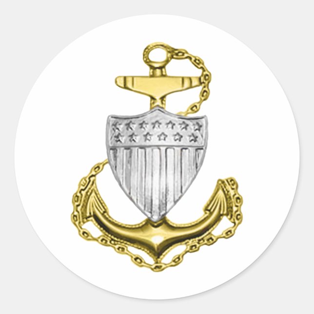 Adesivo Redondo Âncora USCG (Frente)