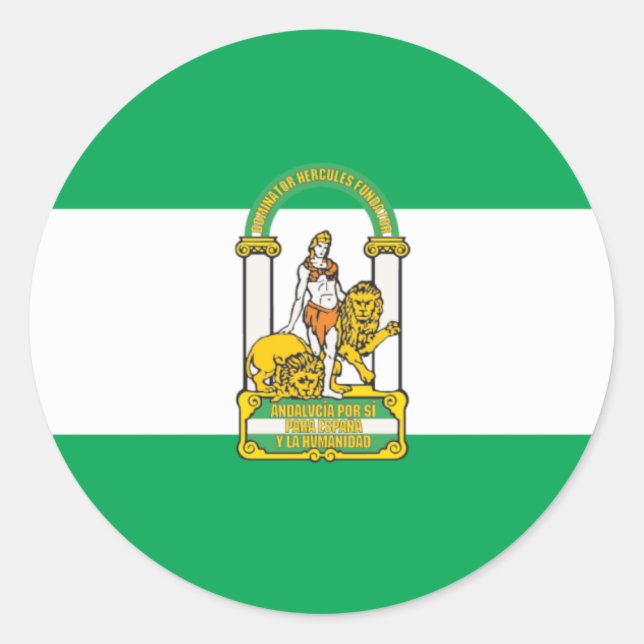 Adesivo Redondo Andalucia Flag (Frente)