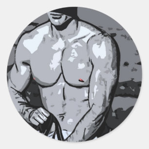 Adesivo Redondo Andando Cowboy