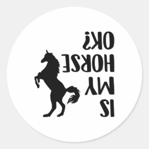 Adesivo Redondo Andar É Meu Cavalo Ok, Dressage Árabe Equestre