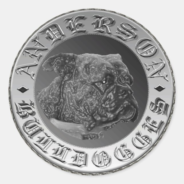 Adesivo Redondo Anderson Bulldogges Sticker/Decal (Frente)