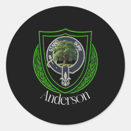 Adesivo Redondo Anderson Scottish Clan Crest
