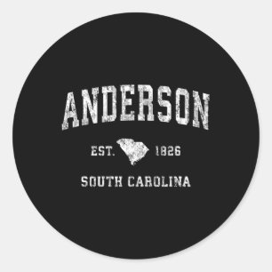 Adesivo Redondo Anderson South Carolina Sc Athletic Sports